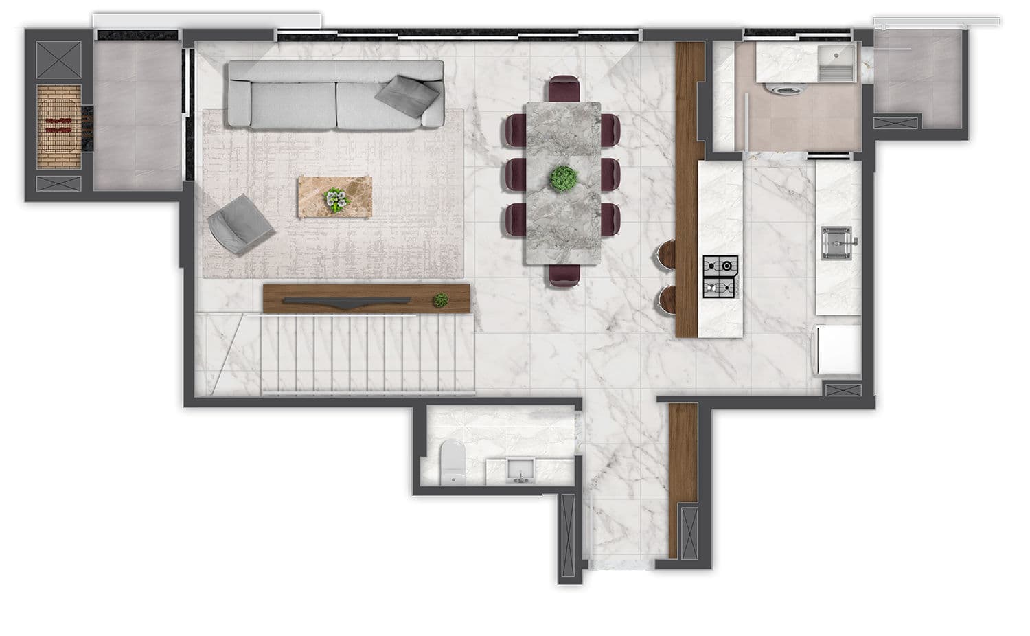 Duplex com 2 dormitórios à venda sendo 2 suítes, 94.53 m² por - R$ 1.993.300,00 - Batel - Curitiba/PR