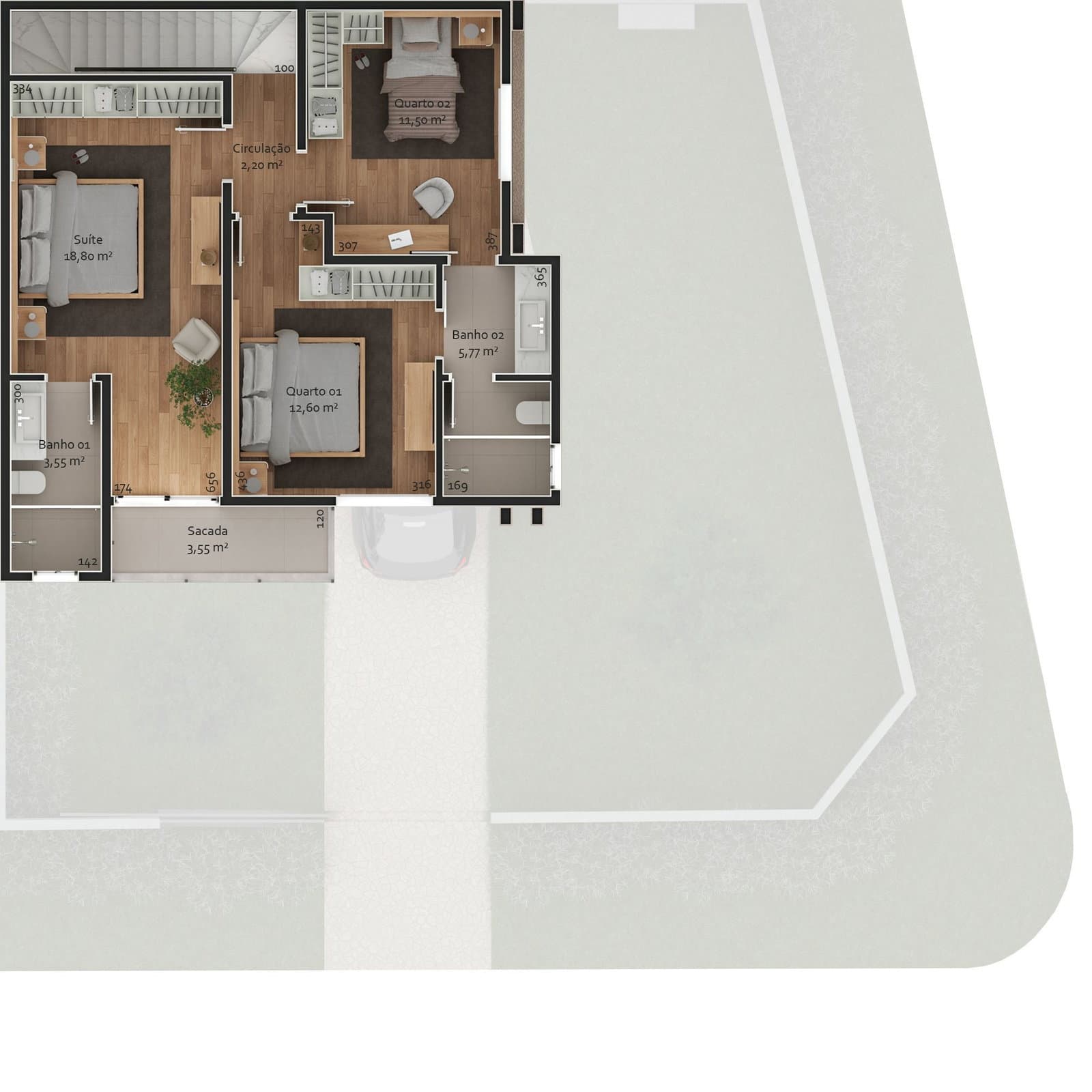 Residencial Giardino Dallabona - Casa com 3 dormitórios sendo 1 suíte - 162m² priv - São Brz Curitiba