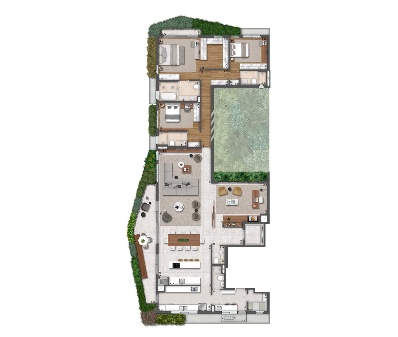 Apartamento com 3 dormitórios à venda sendo 3 suítes, 200.17 m² por - R$ 8.702.885,29 - Batel - Curitiba/PR