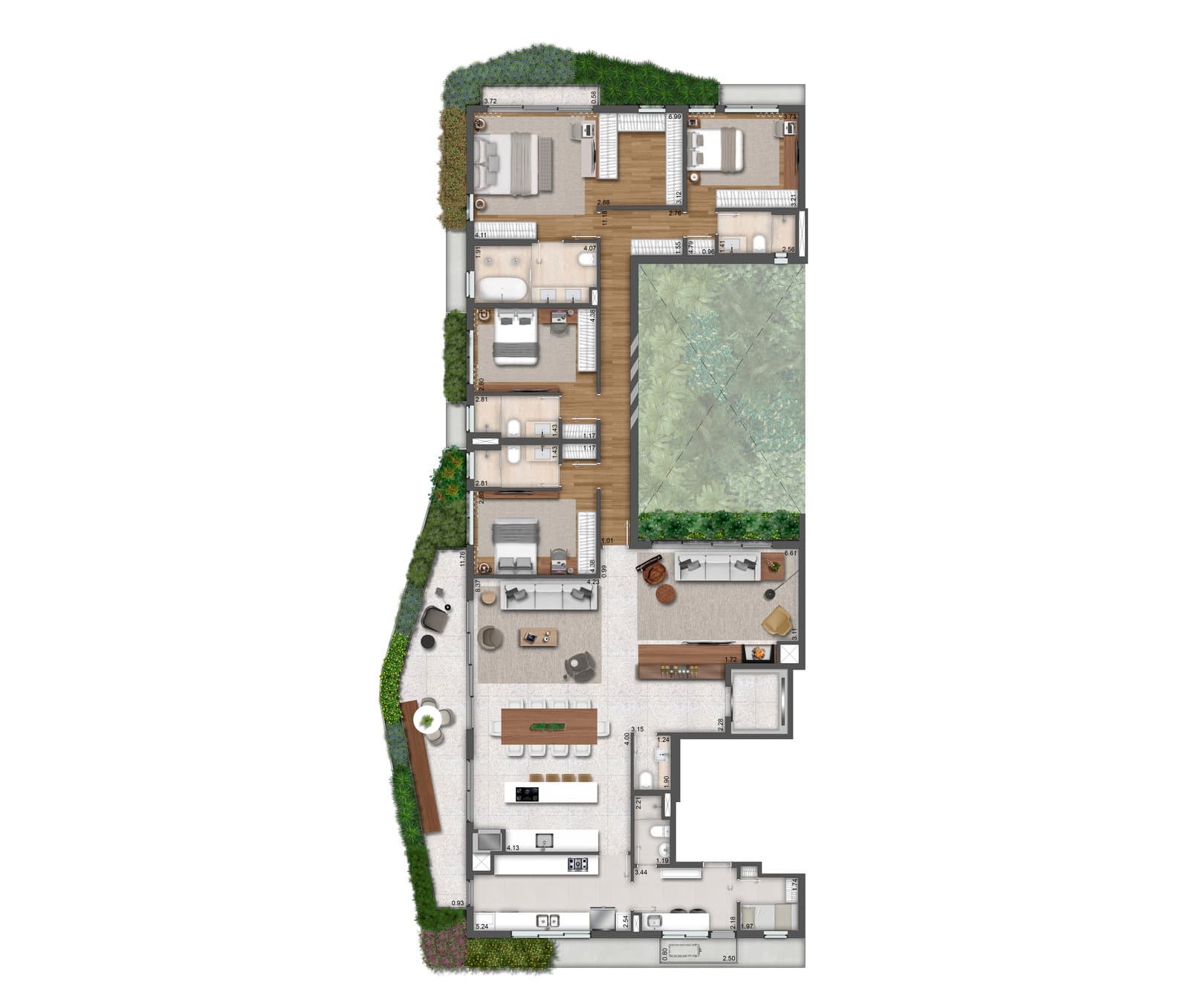 Apartamento com 3 dormitórios à venda sendo 3 suítes, 200.17 m² por - R$ 4.267.658,61 - Batel - Curitiba/PR