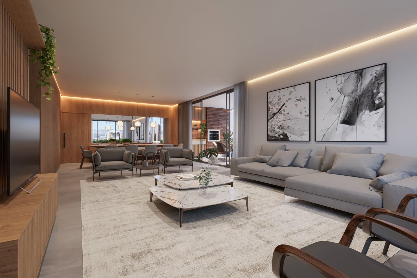 Apartamento com 3 dormitórios à venda sendo 3 suítes, 225.0 m² por - R$ 3.720.938,00 - Cabral - Curitiba/PR